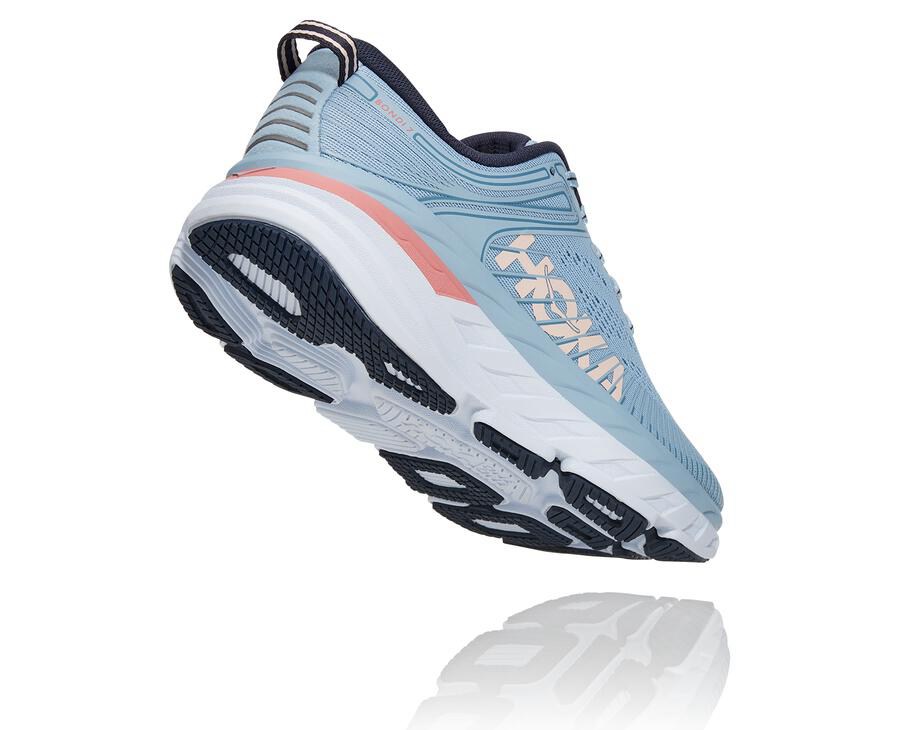 Tenis Hoka One One Mujer Azules - Bondi 7 - OGKV07281